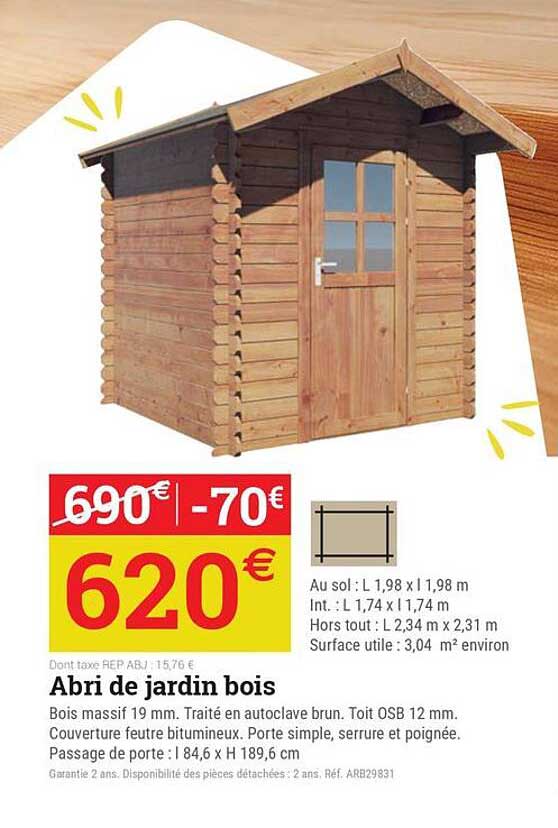 Abri de jardin bois