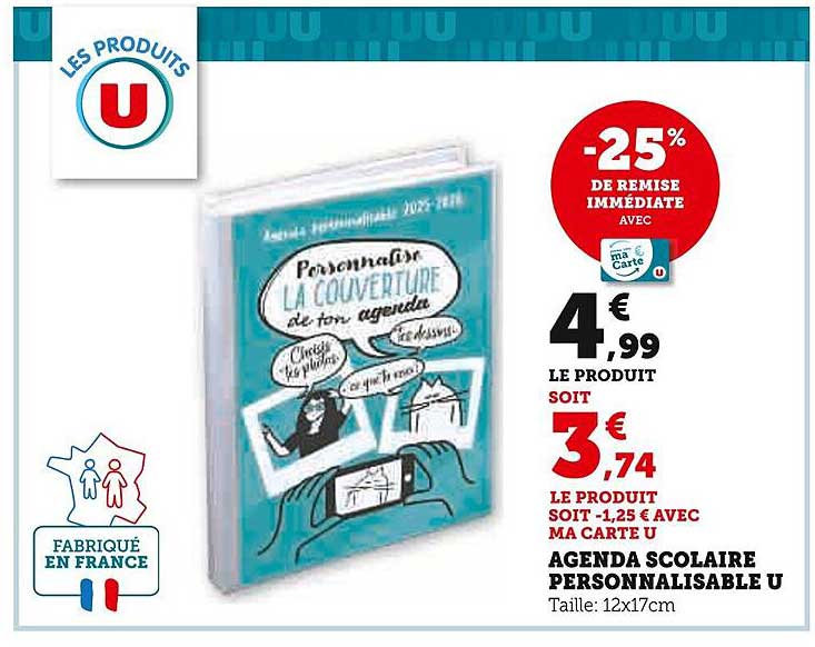 Agenda Scolaire Personnalisable U