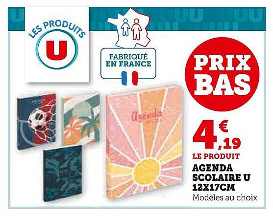 AGENDA SCOLAIRE U 12X17CM