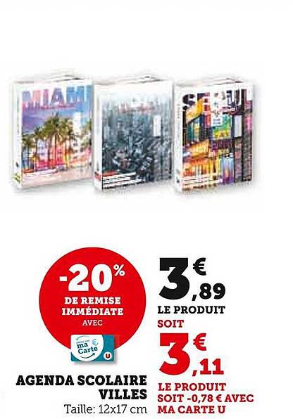 AGENDA SCOLAIRE VILLES
