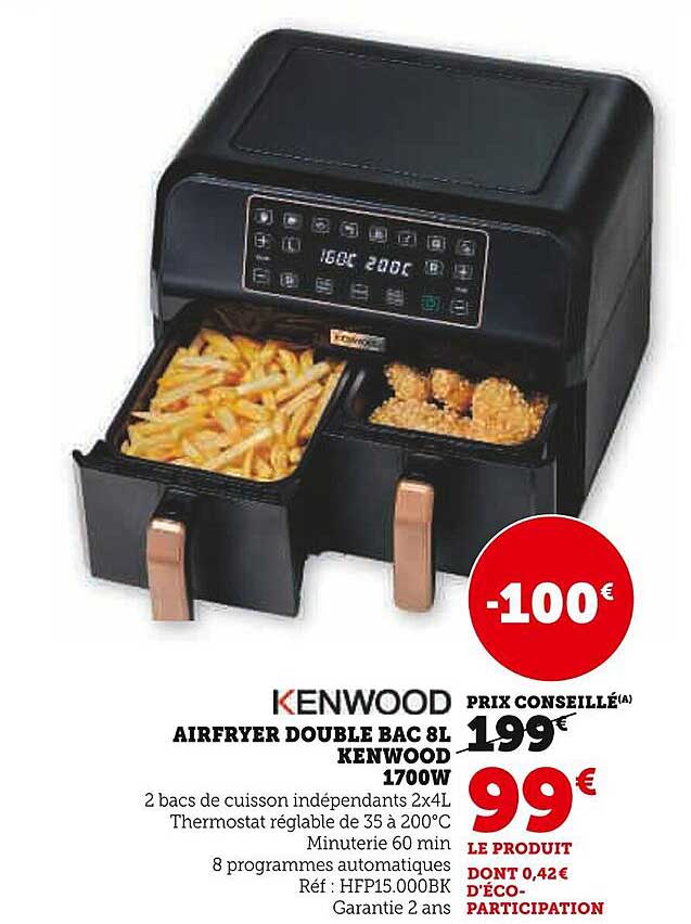 AIRFRYER DOUBLE BAC 8L KENWOOD 1700W