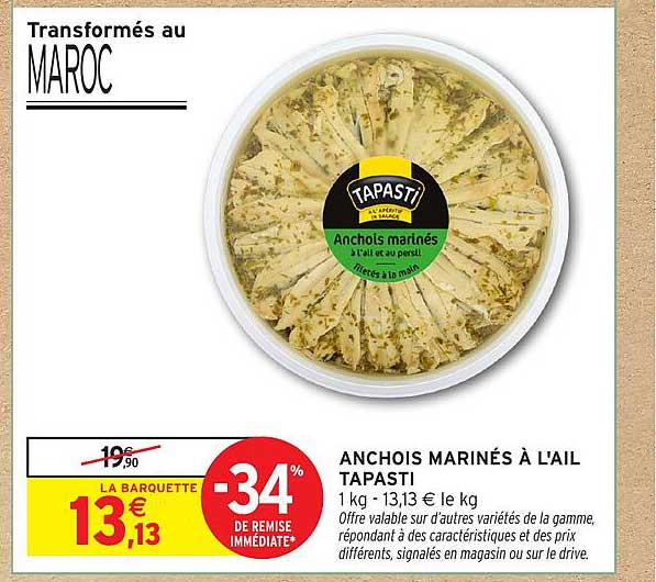 ANCHOIS MARINÉS À L'AIL TAPASTI