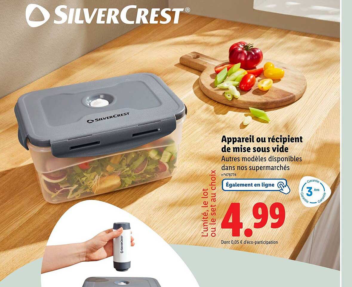 Appareil ou récipient de mise sous vide