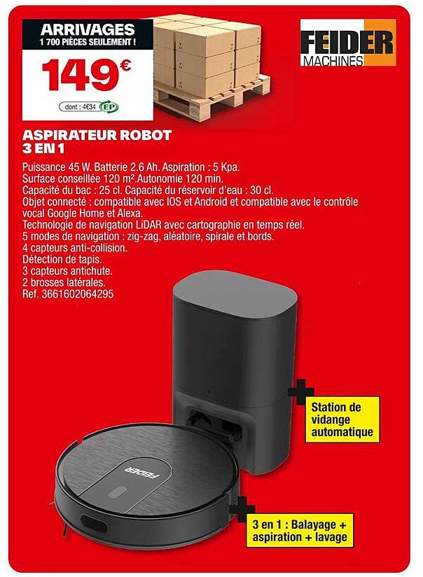 ASPIRATEUR ROBOT 3 EN 1