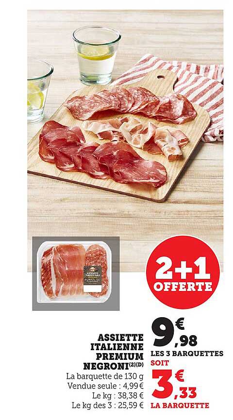 ASSIETTE ITALIENNE PREMIUM NEGRONI