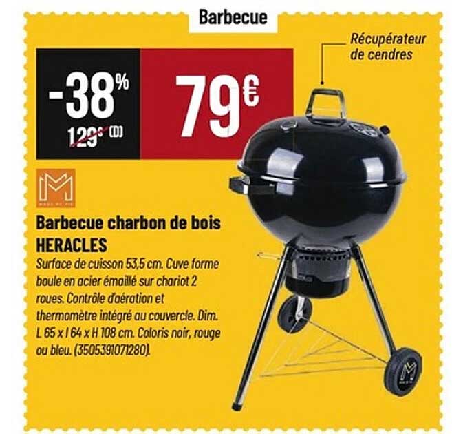 Barbecue charbon de bois HERACLES