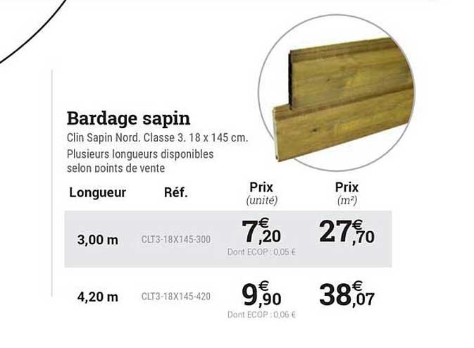 Bardage sapin