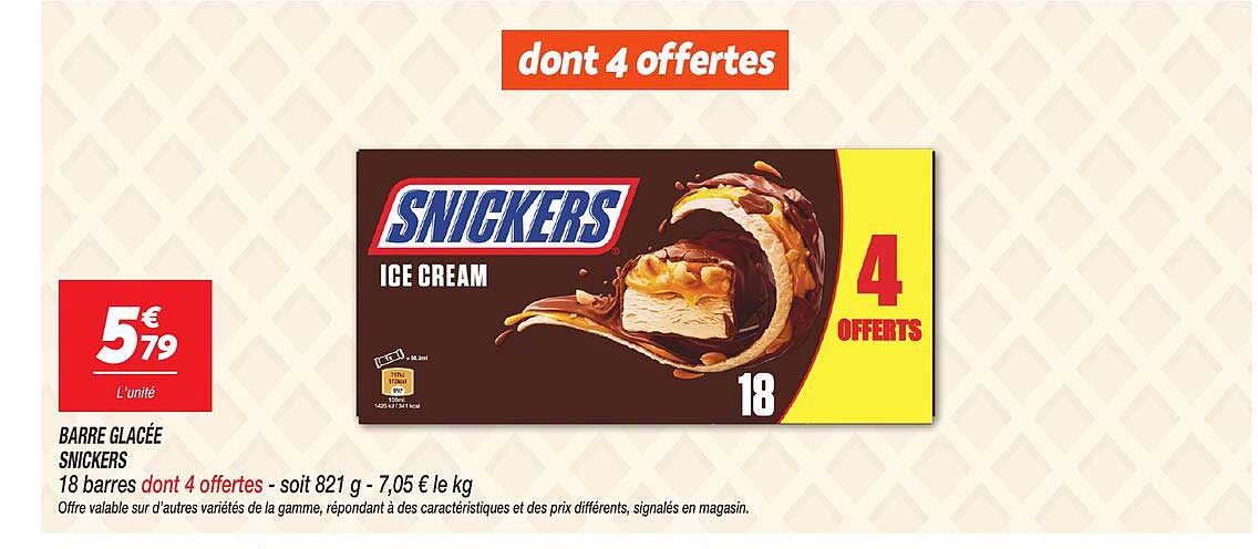 BARRE GLACÉE SNICKERS