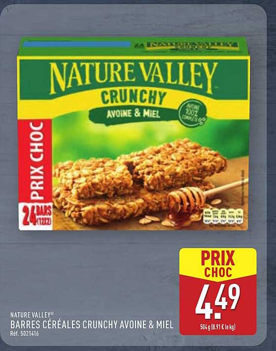 BARRES CÉRÉALES CRUNCHY AVOINE & MIEL