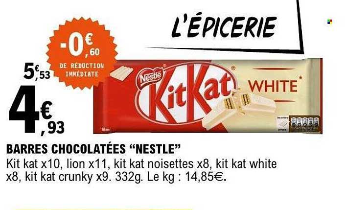 BARRES CHOCOLATÉES “NESTLÉ”