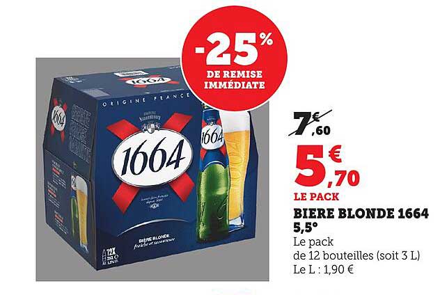 BIERE BLONDE 1664 5,5°