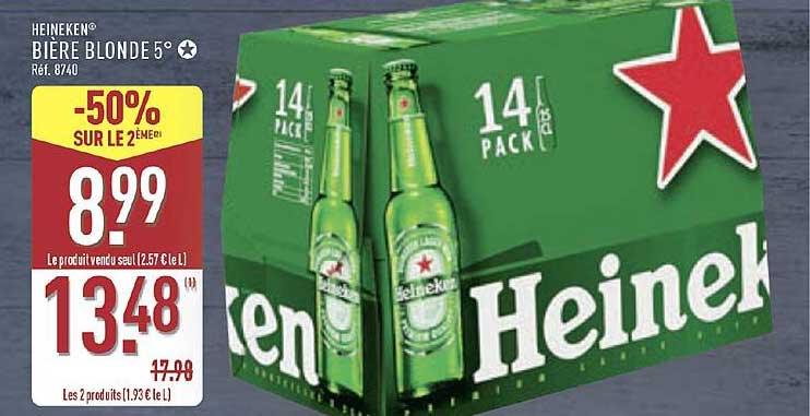 BIÈRE BLONDE 5° HEINEKEN