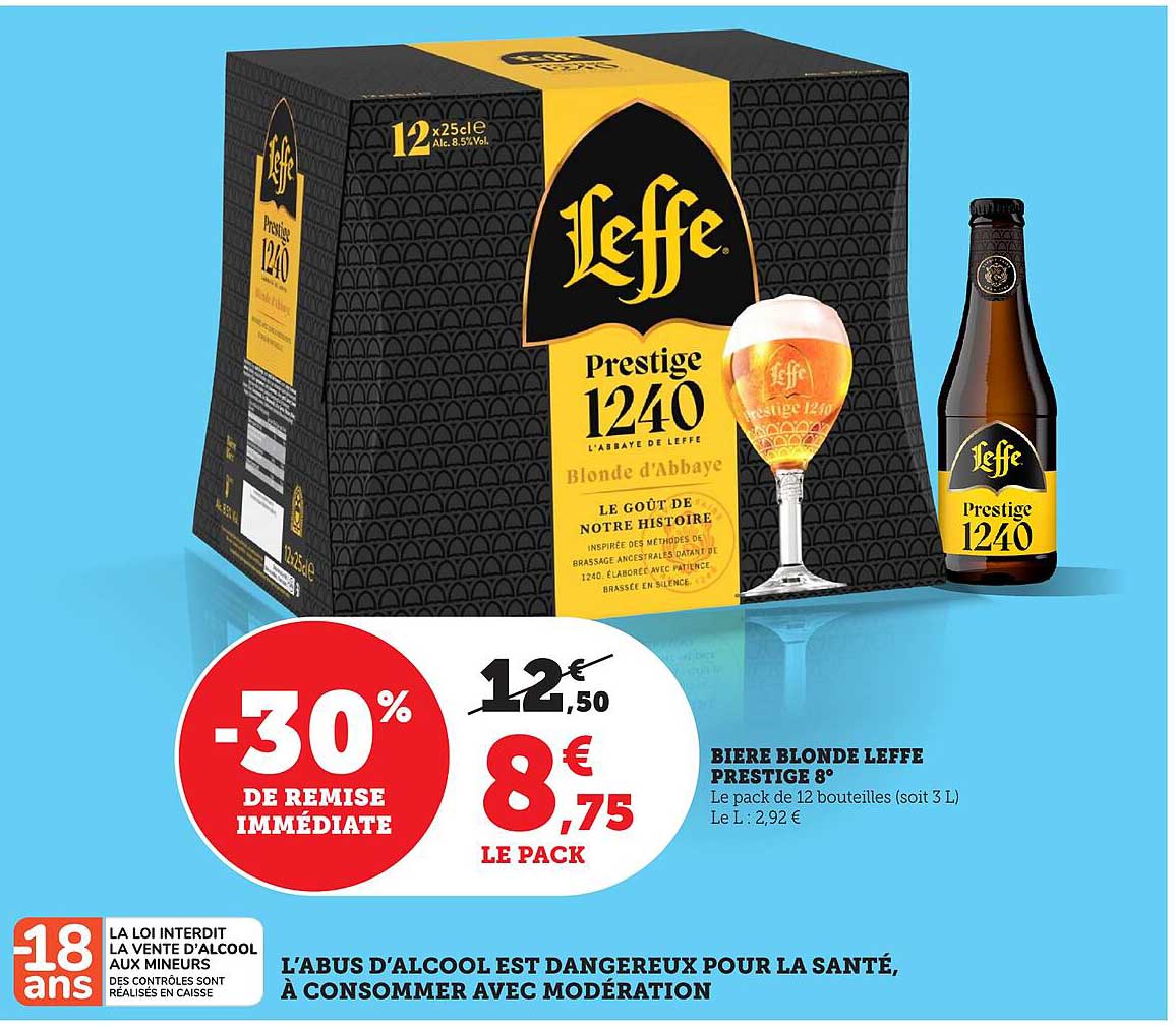 Bière Blonde Leffe Prestige 8 - Pack de 12