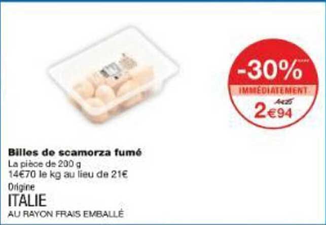 Billes de scamorza fumé
