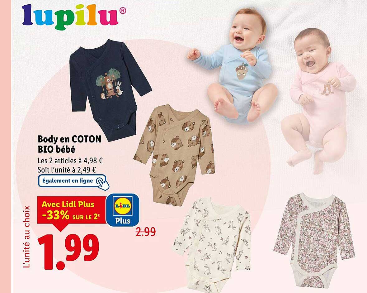 Body en COTON BIO bébé