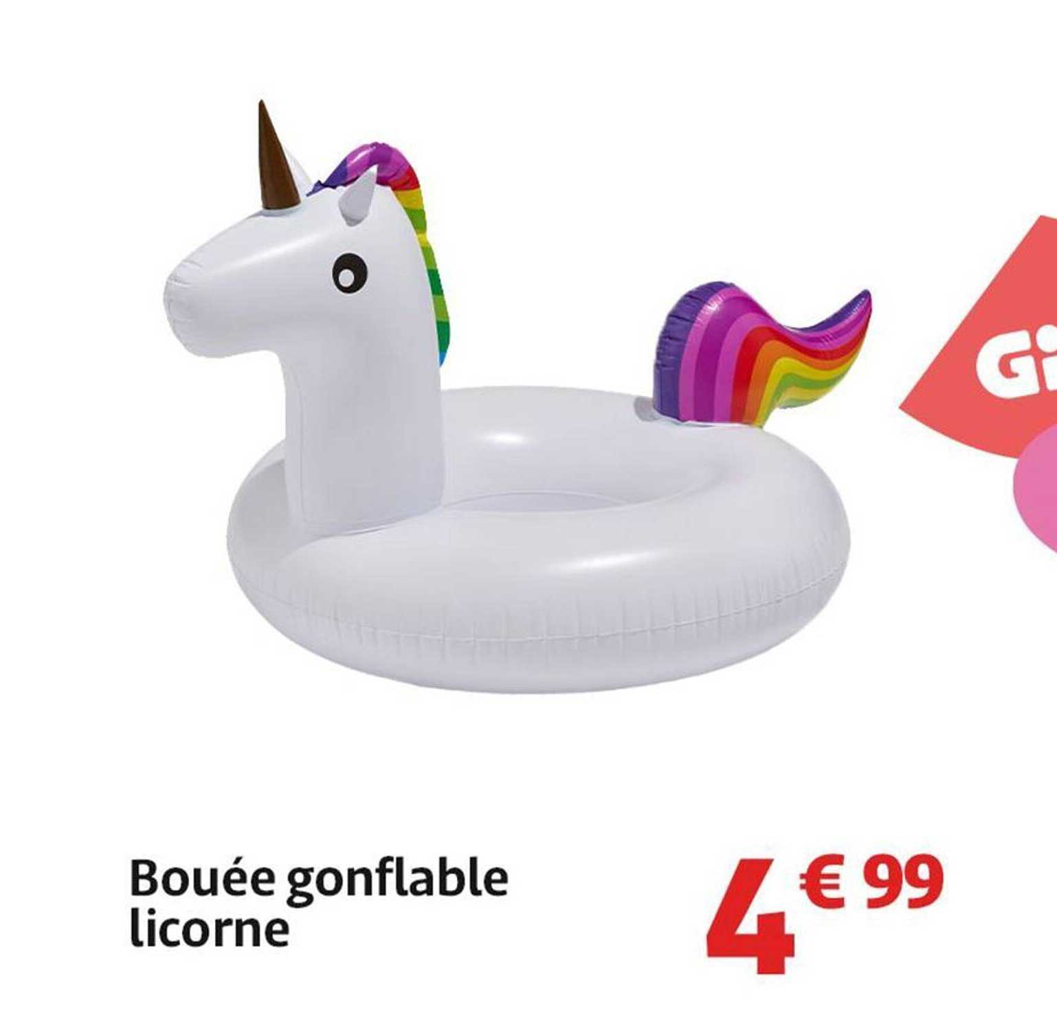 Bouée gonflable licorne