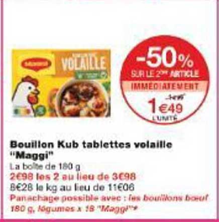 Bouillon Kub tablettes volaille "Maggi"