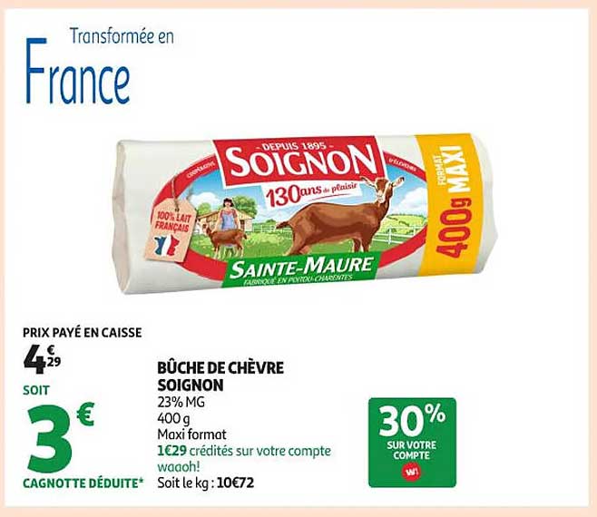 BÛCHE DE CHÈVRE SOIGNON