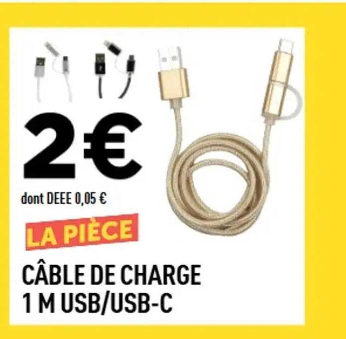 CÂBLE DE CHARGE 1 M USB/USB-C