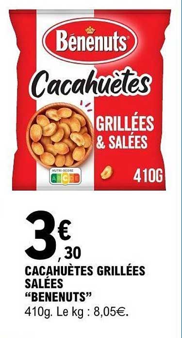 CACAHUÈTES GRILLÉES SALÉES "BENENUTS"