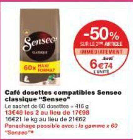 Café dosettes compatibles Senseo classique "Senseo"