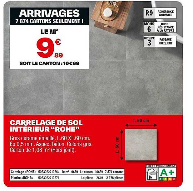 CARRELAGE DE SOL INTÉRIEUR “ROHE”