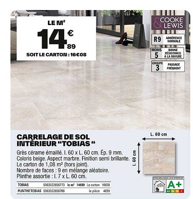 CARRELAGE DE SOL INTÉRIEUR “TOBIAS”