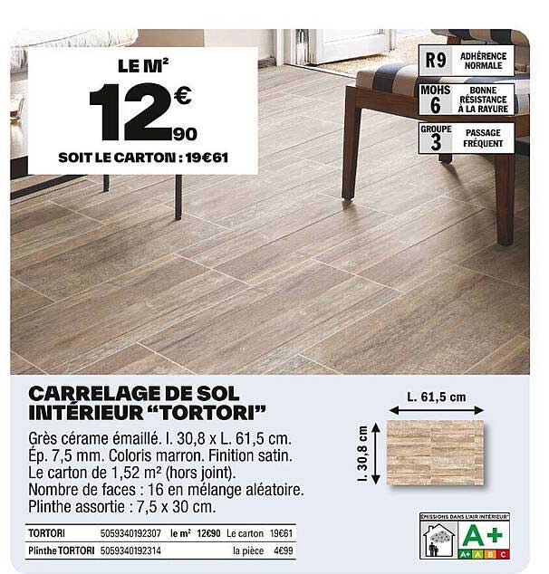 CARRELAGE DE SOL INTÉRIEUR “TORTORI”
