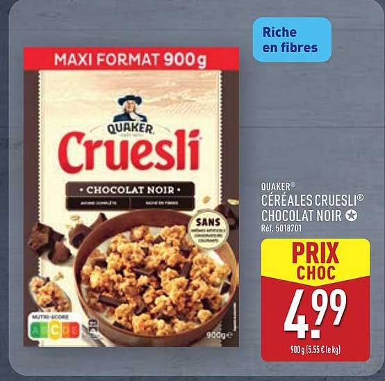 CÉRÉALES CRUESLI® CHOCOLAT NOIR