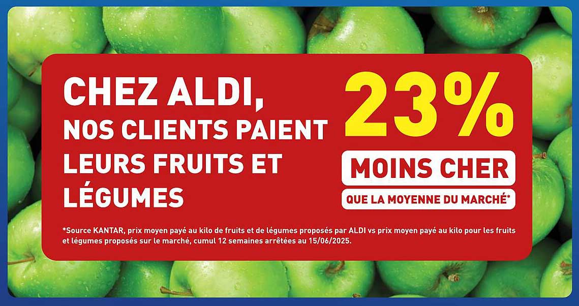 CHEZ ALDI, NOS CLIENTS PAIENT LEURS FRUITS ET LÉGUMES