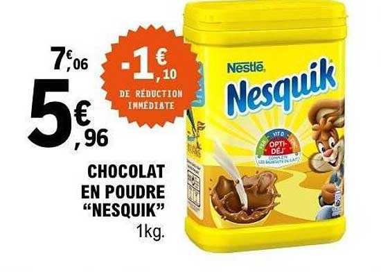 CHOCOLAT EN POUDRE “NESQUIK” 1kg