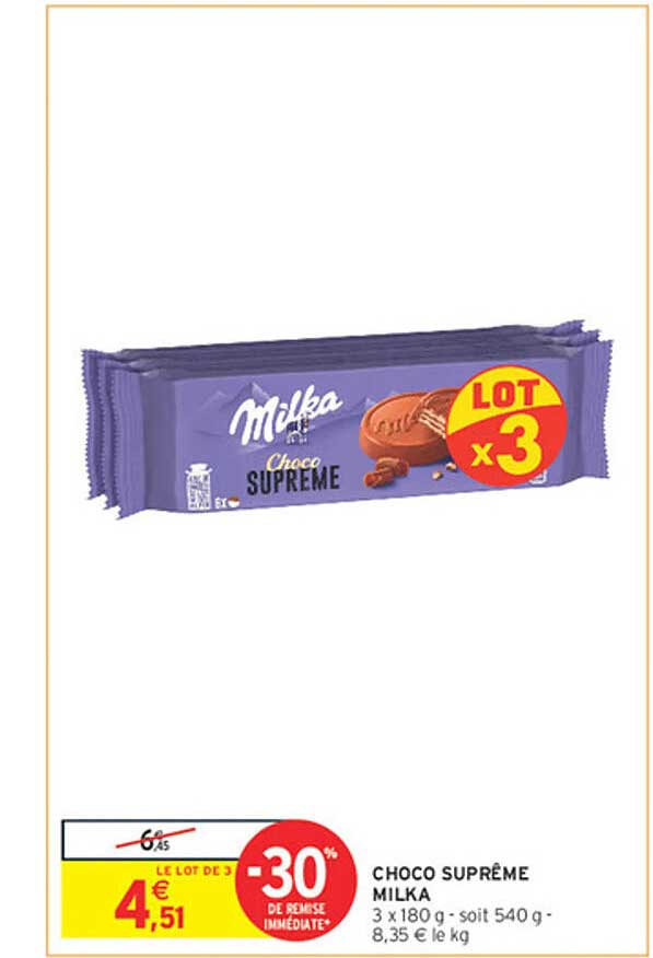 CHOCOSUPRÊME MILKA - LE LOT DE 3