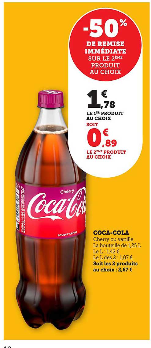Coca-Cola Cherry ou vanille