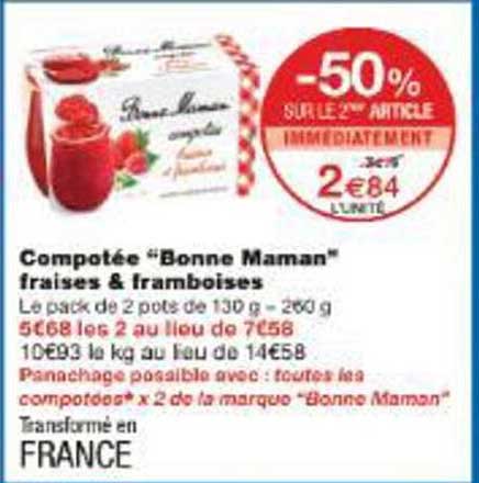 Compotée “Bonne Maman” fraises & framboises