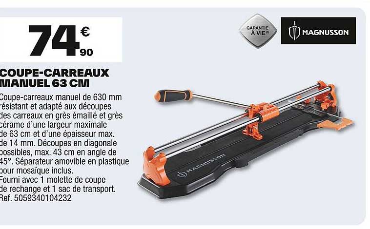 COUPE-CARREAUX MANUEL 63 CM