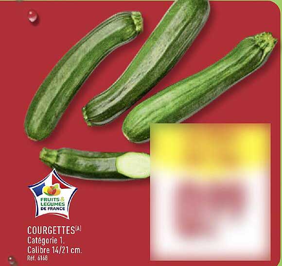 COURGETTES(A) - Catégorie 1 - Calibre 14/21 cm