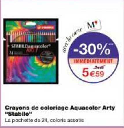 Crayons de coloriage Aquacolor Arty “Stabilo”