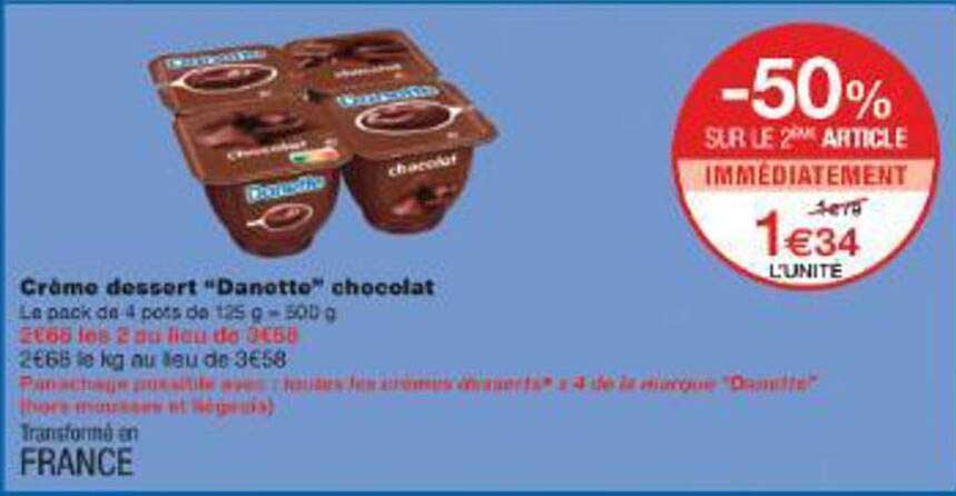 Crème dessert "Danotte" chocolat