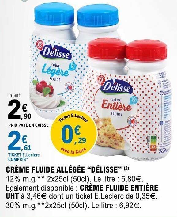 CRÈME FLUIDE ALLÉGÉE “DÉLISSE”