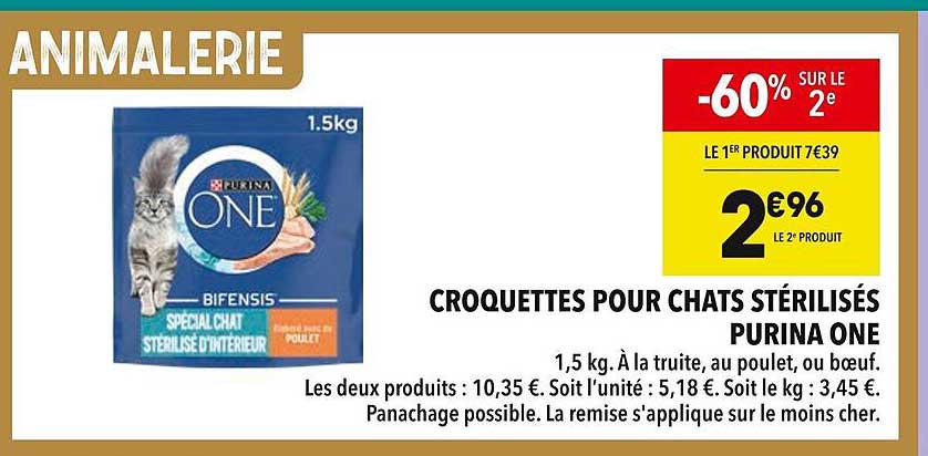 CROQUETTES POUR CHATS STÉRILISÉS PURINA ONE