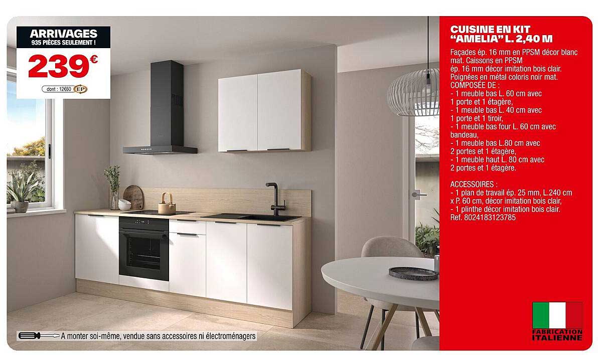 CUISINE EN KIT “AMÉLIA” L. 2,40 M