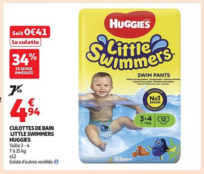CULOTTES DE BAIN LITTLE SWIMMERS HUGGIES