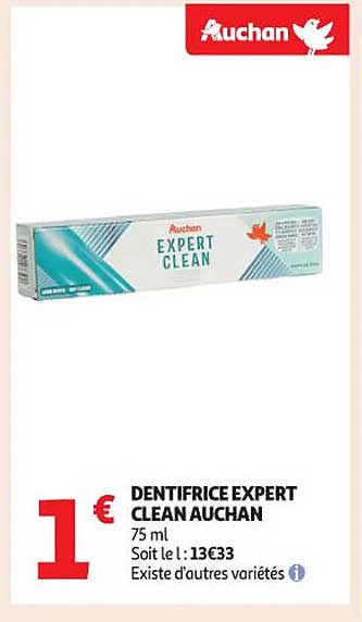 DENTIFRICE EXPERT CLEAN AUCHAN