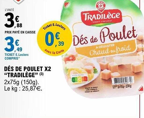 DÉS DE POULET X2 "TRADILÈGE"