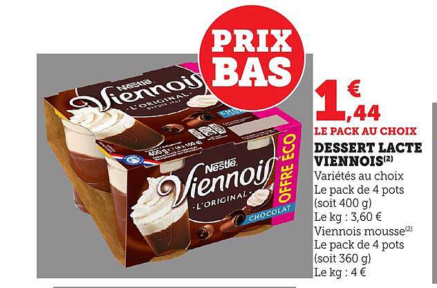 DESSERT LACTE VIENNOIS