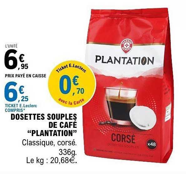 DOSSETTES SOUPLES DE CAFÉ "PLANTATION"