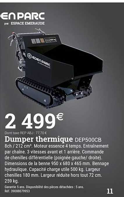 Dumper thermique DEP500CB