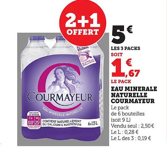 EAU MINÉRALE NATURELLE COURMAYEUR