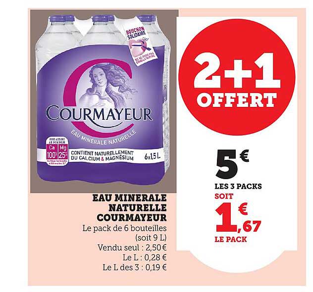EAU MINERALE NATURELLE COURMAYEUR
