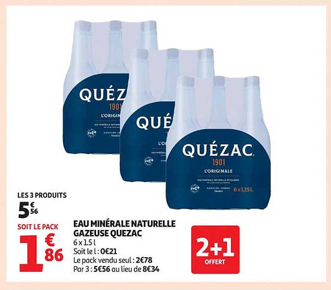 EAU MINÉRALE NATURELLE GAZEUSE QUEZAC
